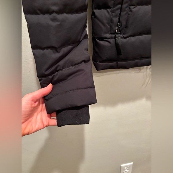 Boden Black and Silver Puffer Jacket ski animal print size 2 women’s - Picture 14 of 14